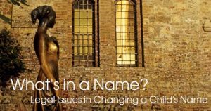 change child name legal issues