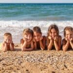 children group beach